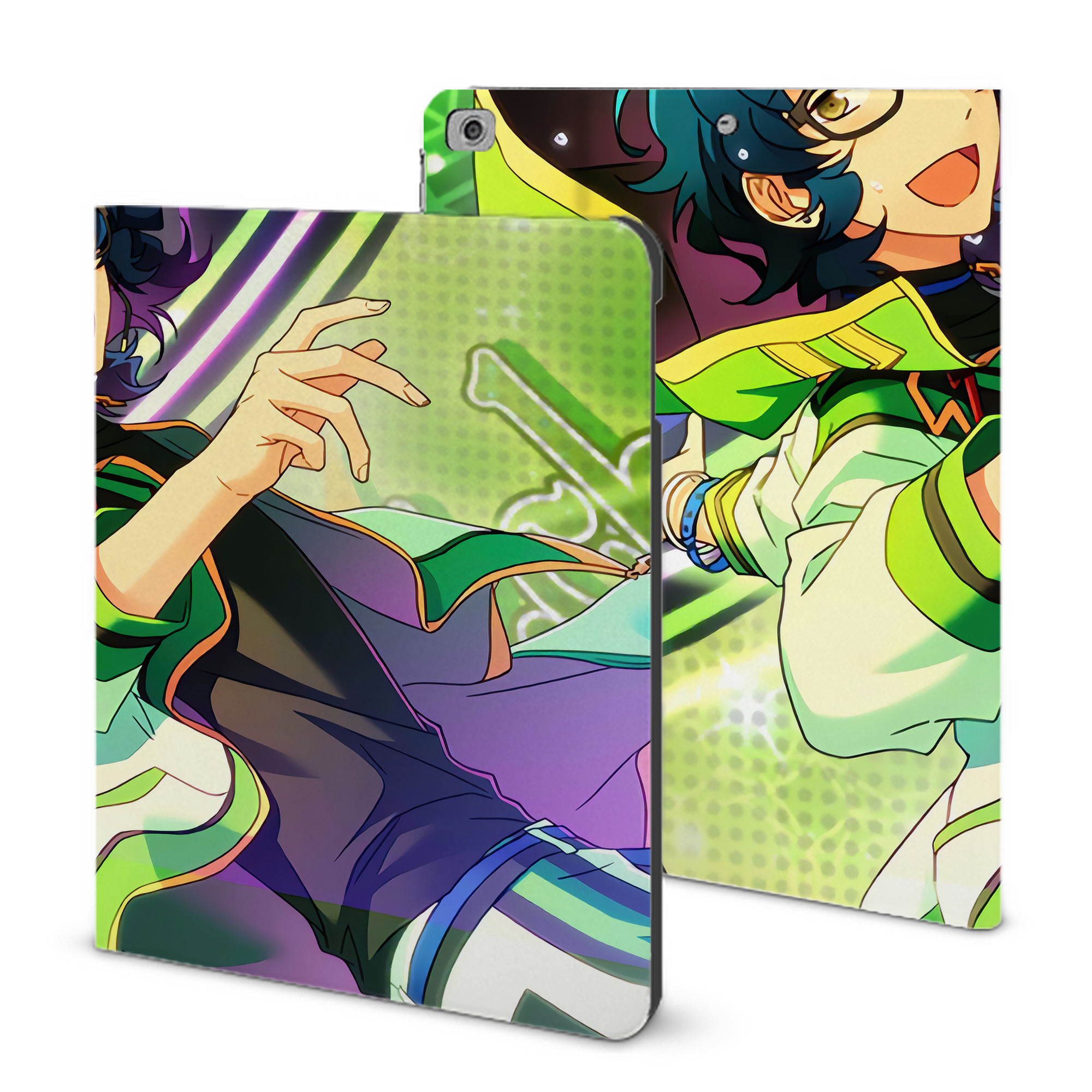 （画像用） あんさんぶるスターズ! Ensemble Stars IPad ケース ブック型 PUレザー TPU 耐衝撃 軽量 薄型 ペン収納なし 全面保護 IPad 各モデル対応